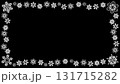 雪の結晶の手描き風白黒フレーム　白線画 131715282