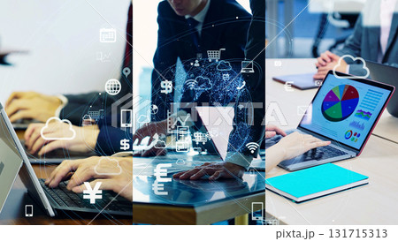 様々なビジネスシーンと通信ネットワーク 131715313