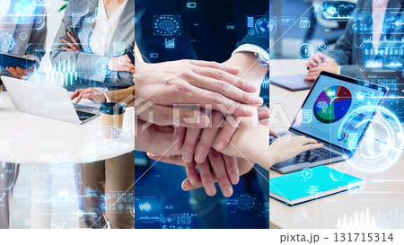 様々なビジネスシーンとデジタルテクノロジー 様々なビジネスシーンとデジタルテクノロジー 131715314