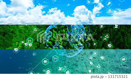 自然の風景と環境テクノロジー 131715321