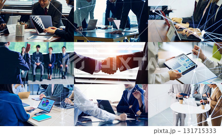 様々なビジネスシーンと通信ネットワーク 131715333