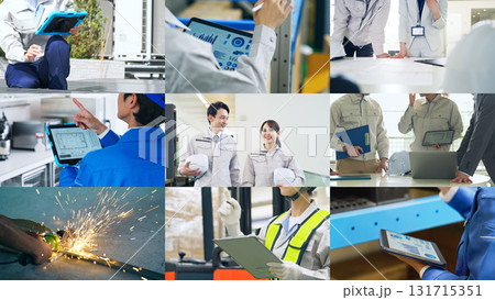 様々な産業シーンのコラージュ 様々な産業シーンのコラージュ 131715351