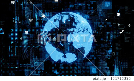 グローバルネットワークとデジタルテクノロジーのコンセプトイメージ グローバルネットワークとデジタルテクノロジーのコンセプトイメージ 131715356
