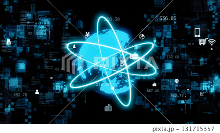 グローバルネットワークとデジタルテクノロジーのコンセプトイメージ 131715357