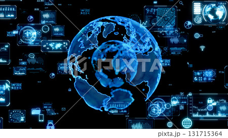 グローバルネットワークとデジタルテクノロジーのコンセプトイメージ グローバルネットワークとデジタルテクノロジーのコンセプトイメージ 131715364