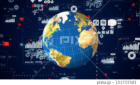 地球と統計データのコンセプト 地球と統計データのコンセプト 131715381