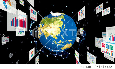 地球と統計データのコンセプト 131715382