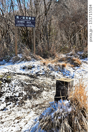 愛鷹連峰の越前岳　馬ノ背見晴台の三角点　 131715584