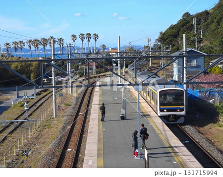2017.12.30 JR東日本内房線 浜金谷駅 209系 2017.12.30 JR東日本内房線 浜金谷駅 209系 131715994