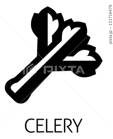 Celery Vegetable Food Allergen Icon Concept 131716478