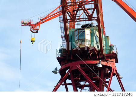 Old historic gantry cranes in Hisingen city landmark, Gothenburg, Sweden, sunny day Old historic gantry cranes in Hisingen city landmark, Gothenburg, Sweden, sunny day 131717240
