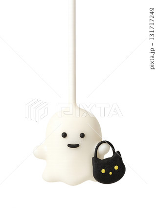 おばけと黒猫バッグのかわいいキャンディ・ハロウィンのかわいいイラスト 131717249