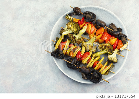 Vegan tasty skewers. Vegan tasty skewers. 131717354