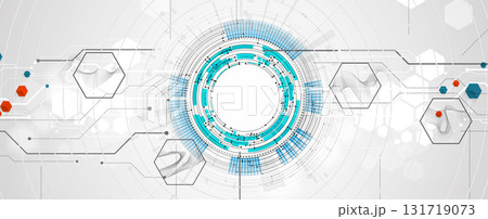 Abstract technology wireframe circuit lines with data concept background Abstract technology wireframe circuit lines with data concept background 131719073