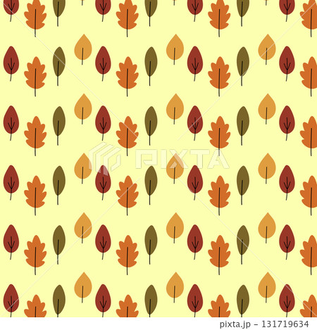 Seamless autumn leaves pattern in warm tones Seamless autumn leaves pattern in warm tones 131719634