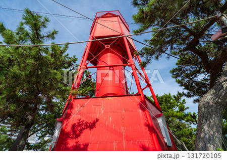 神戸市須磨区　須磨海浜公園に移築された旧和田岬燈台 131720105