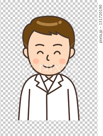 一位微笑的年輕男藥劑師的插圖 一位微笑的年輕男藥劑師的插圖 131720190