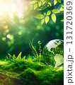 Glass Globe on Moss in Sunlit Forest / 森の中の苔の上に置かれ 131720369