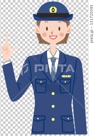 一名女警官解釋的插圖 一名女警官解釋的插圖 131720395