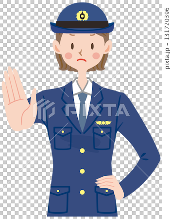 警察、女警官、預防犯罪的插圖 警察、女警官、預防犯罪的插圖 131720396