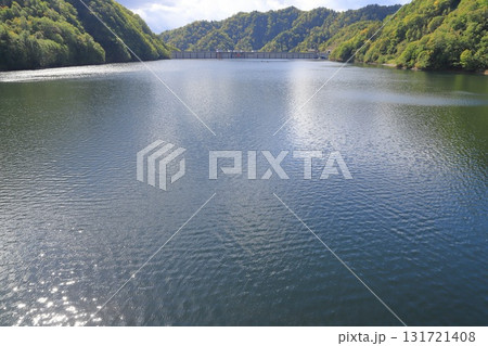 さっぽろ湖と定山渓ダム（札幌市南区定山渓）第一展望台　　　　　 131721408