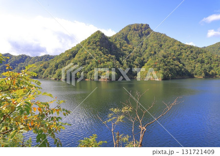 さっぽろ湖と定山渓ダム（札幌市南区定山渓）第一展望台　　　　　 131721409