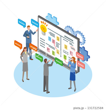 ブレインストーミングのイメージイラスト 131722584