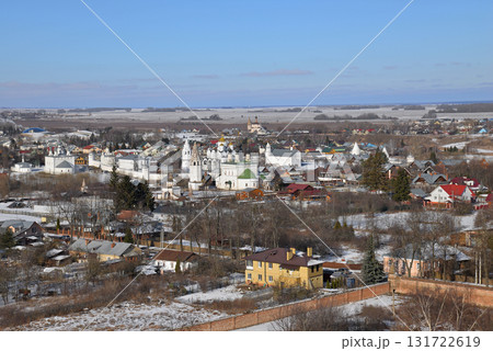 Suzdal, Russia, aerial view of the city in winter 131722619