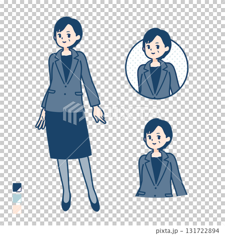 一位中年女商人放鬆的插圖 一位中年女商人放鬆的插圖 131722894