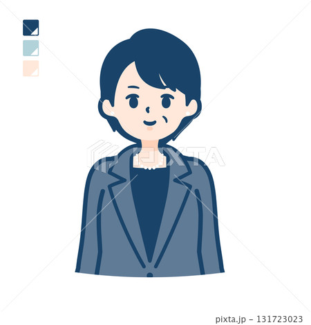 ビジネスミドル女性のバストアップカット 131723023