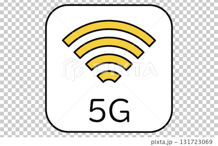 Network image illustration, 5G line drawing icon Network image illustration, 5G line drawing icon 131723069