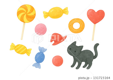 ハロウィンのキャンディーのイラスト素材 131723164