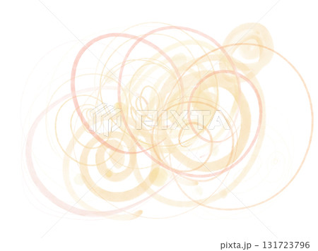 オレンジやピンクのあふれる波紋のような花イラスト オレンジやピンクのあふれる波紋のような花イラスト 131723796