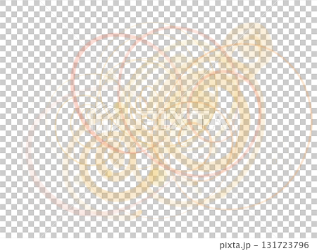 オレンジやピンクのあふれる波紋のような花イラスト オレンジやピンクのあふれる波紋のような花イラスト 131723796