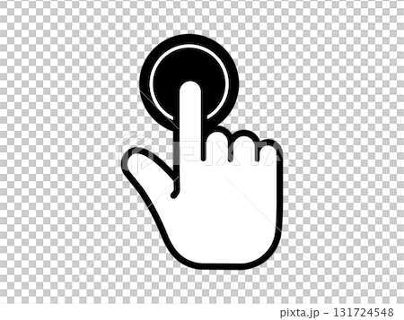 Hand pressing a button Monotone Hand pressing a button Monotone 131724548