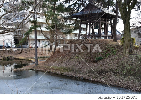 盛岡城102 時鐘、外濠、土塁 131725073