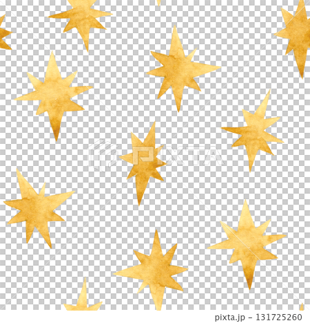 Seamless watercolor pattern with stars. Cute cartoon print. 131725260