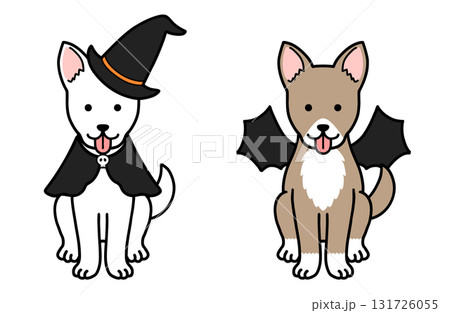 ハロウィンコスチュームの犬・保護犬・雑種犬 131726055