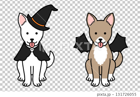 ハロウィンコスチュームの犬・保護犬・雑種犬 131726055