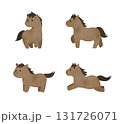 かわいい馬のイラストセット 131726071