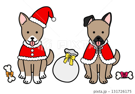 クリスマスコスチュームの犬・保護犬・雑種犬 クリスマスコスチュームの犬・保護犬・雑種犬 131726175