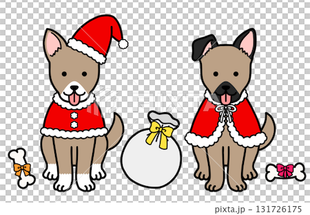 クリスマスコスチュームの犬・保護犬・雑種犬 クリスマスコスチュームの犬・保護犬・雑種犬 131726175