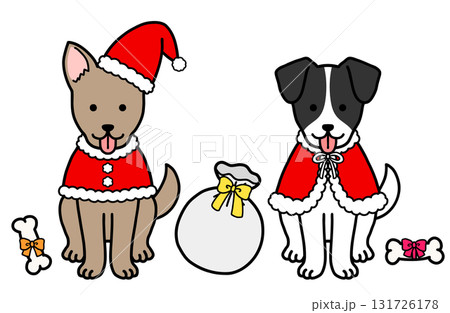 クリスマスコスチュームの犬・保護犬・雑種犬 クリスマスコスチュームの犬・保護犬・雑種犬 131726178