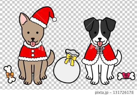 クリスマスコスチュームの犬・保護犬・雑種犬 クリスマスコスチュームの犬・保護犬・雑種犬 131726178