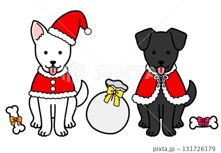 クリスマスコスチュームの犬・保護犬・雑種犬 131726179