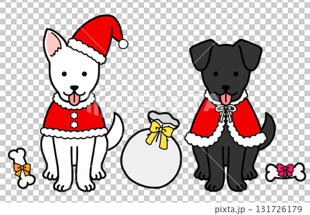 クリスマスコスチュームの犬・保護犬・雑種犬 131726179