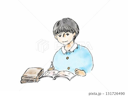 学習している生徒 131726490
