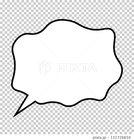 シンプルな吹き出しのイラスト　白背景 131726650