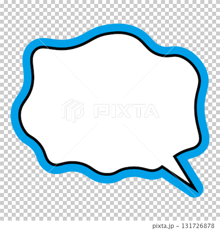 シンプルな吹き出しのイラスト　白背景 131726878