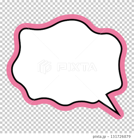 Simple speech bubble illustration on white background 131726879